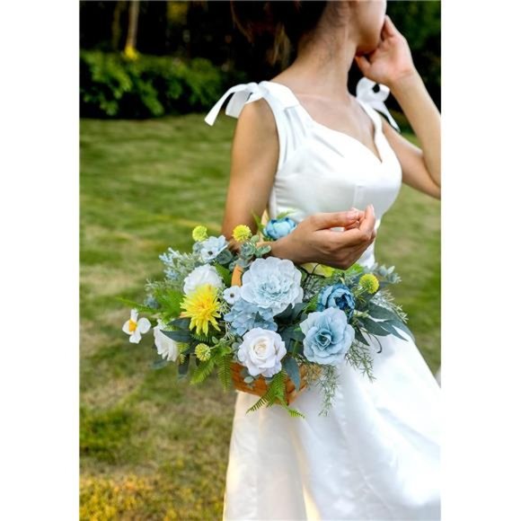 35pcs Flora Artificial Flowers Combo Peony Silk Roses Mix Fake Flowers DIY - Picture 3 of 6